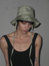 【90'S DEAD STOCK FABRIC】WOOD GRAIN BUCKET HAT -LIGHT GREEN-